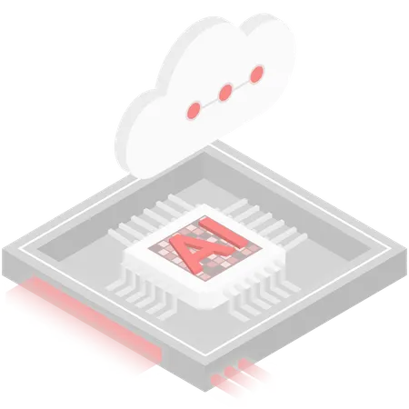 Ai cloud chip  Illustration