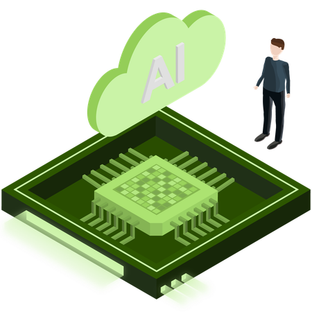 Ai cloud chip  Illustration