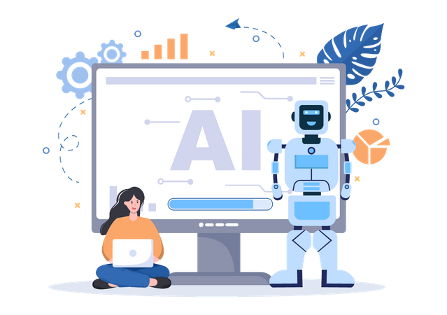 AI Robotics  Illustration