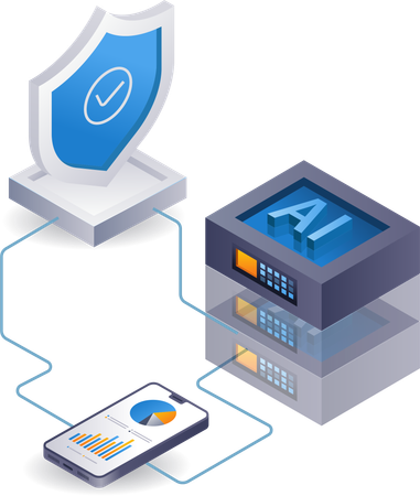 AI server smartphone analysis  일러스트레이션