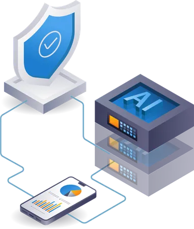 AI server smartphone analysis  일러스트레이션