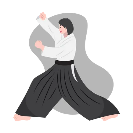 Aikido Martial arts  イラスト