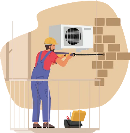 Air Conditioner Installation Service  Illustration