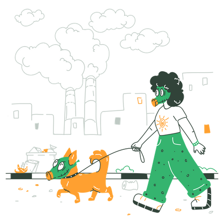 Air Pollution  イラスト