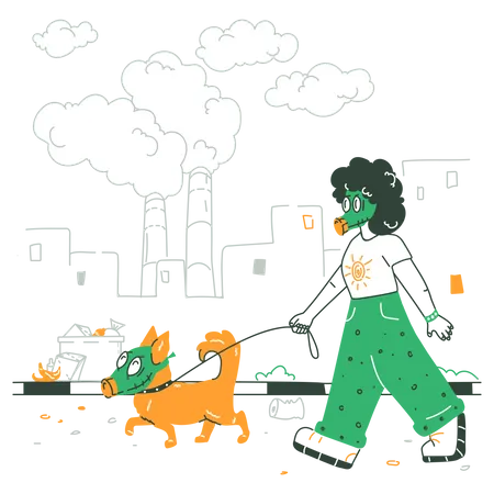 Air Pollution  イラスト