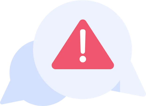 Alert message with warning symbol  Illustration