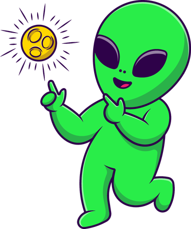 Alien Get Ideas  Illustration