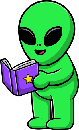 Livre de lecture extraterrestre  Illustration