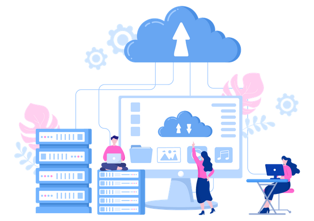 Almacenamiento de carga de datos  Ilustración