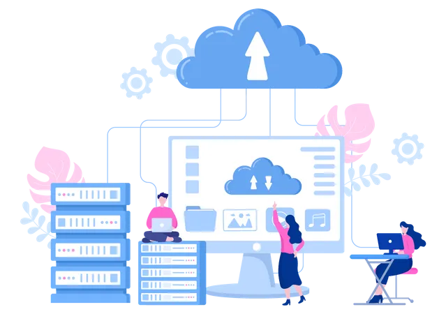 Almacenamiento de carga de datos  Ilustración