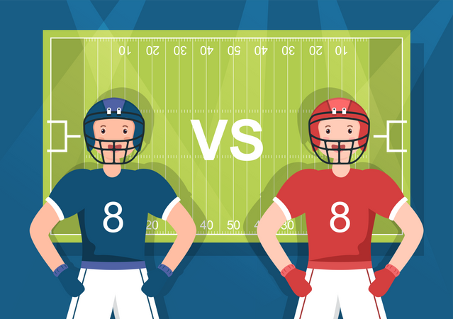 American Football match  Illustration