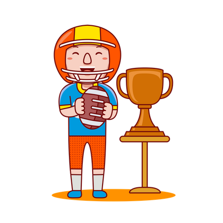 American football player  イラスト