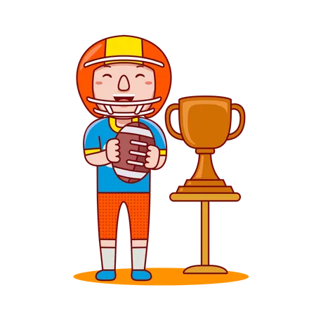 American football player  イラスト