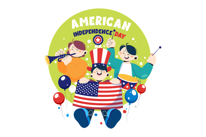 American Independence Day  Illustration