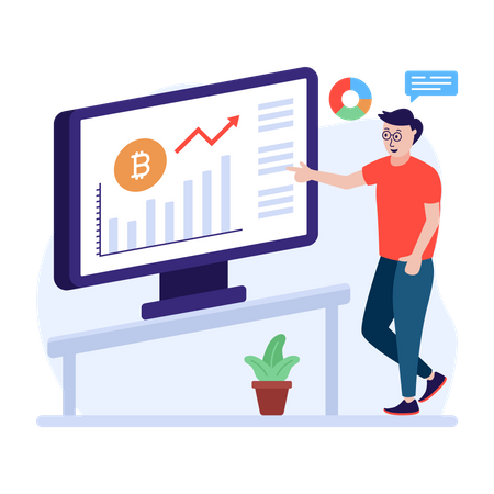 Análise técnica bitcoin  Ilustração