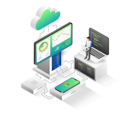 Analyse des données cloud  Illustration