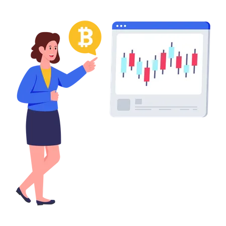 Présentation de l'analyse du marché Bitcoin  Illustration