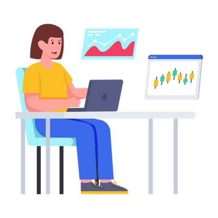 Analyse du commerce des crypto-monnaies en ligne  Illustration