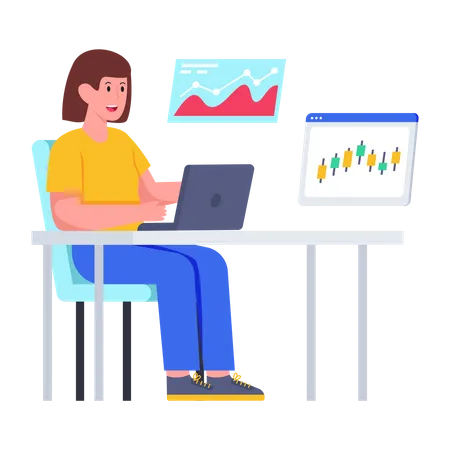 Analyse du commerce des crypto-monnaies en ligne  Illustration