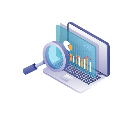 Professionnel d'analyste de données sur l'éducation commerciale  Illustration