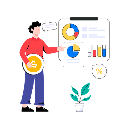 Analytics Report  Illustration