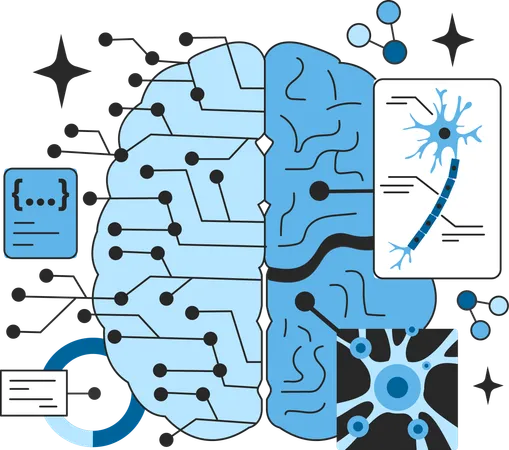 Las RNA imitan el sistema nervioso humano  Ilustración