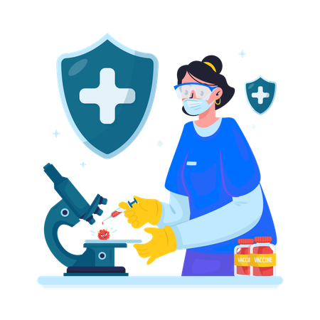 Antivirus research laboratory  Illustration