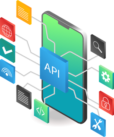 Aplicativo de API  Ilustração