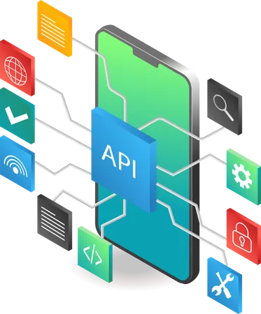 Aplicativo de API  Ilustração