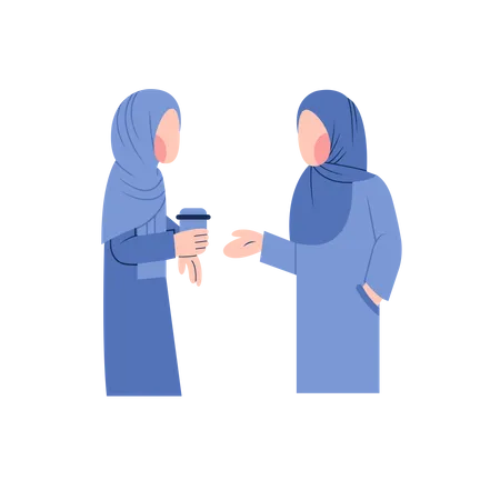 Arabic women talking  Illustration