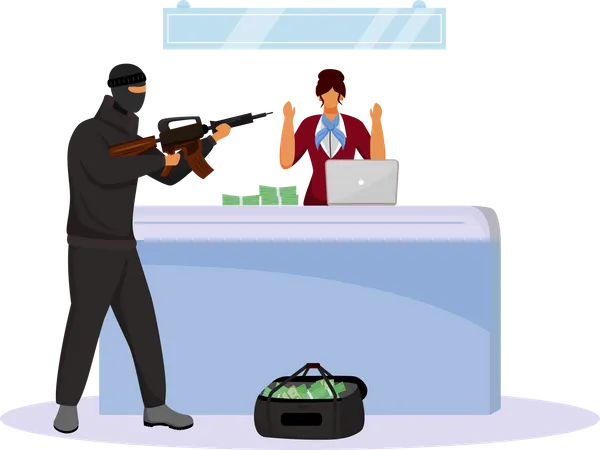 Armed robbery  Illustration