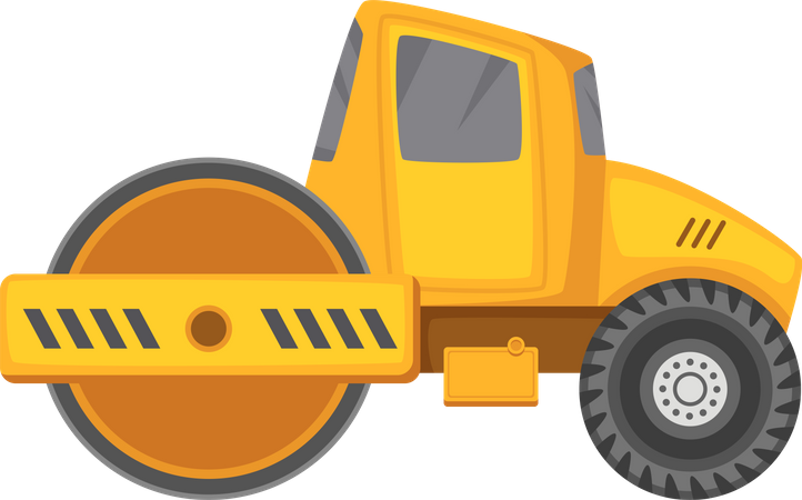 Asphalt Roller  Illustration