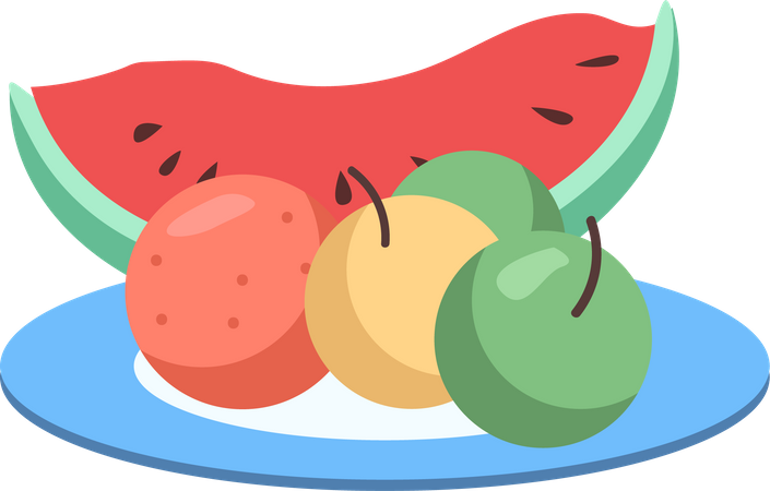 Assortiment de fruits  Illustration