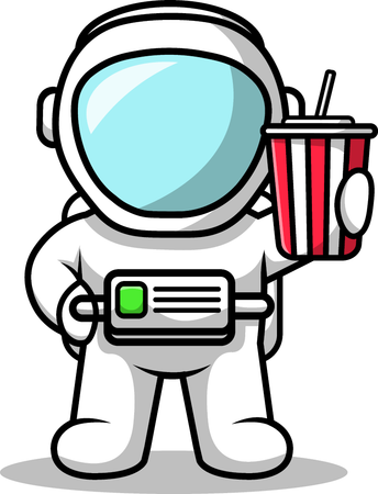 Astronaut hält Limonade  Illustration