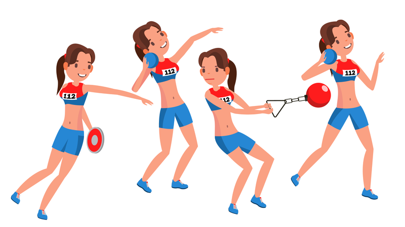 Athletics Female Player  Illustration