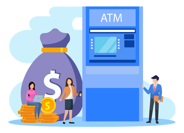 Atm Withdrawal  Illustration