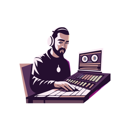 Audio Engineer  Illustration