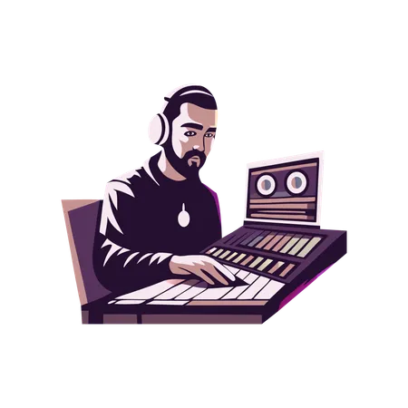 Audio Engineer  Illustration