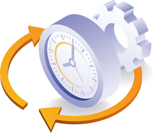 Automatic lap time measuring watch  Illustration