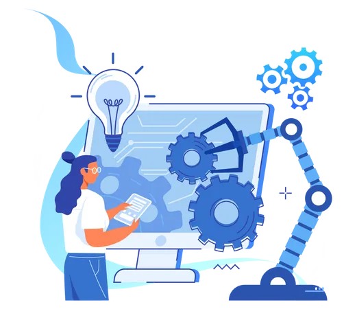 Automation business process  일러스트레이션