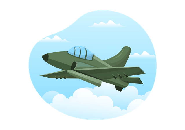 Avion militaire  Illustration