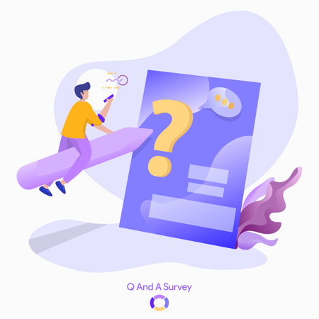 Background Illustrations of Q And A Survey  Illustration