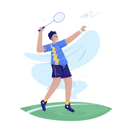 Badminton player playing Badminton  Illustration