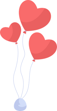 Ballon en forme de coeur  Illustration