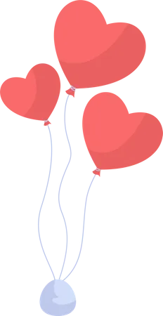 Ballon en forme de coeur  Illustration