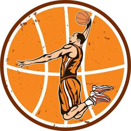 Leyenda del deporte del baloncesto  Ilustración