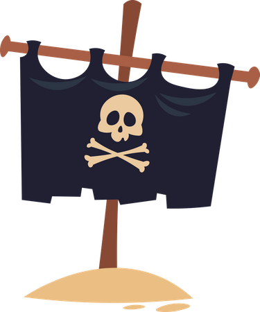 Bandera pirata  Ilustración