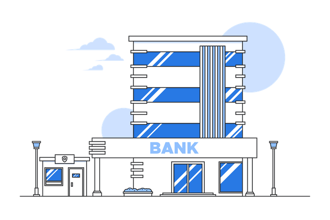 Bank Building  イラスト