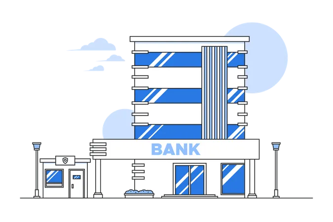 Bank Building  イラスト