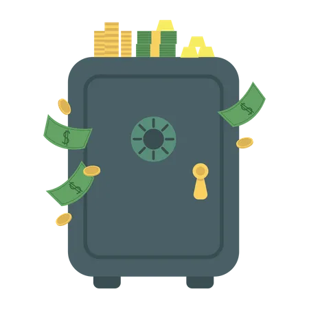 Bank locker  Illustration